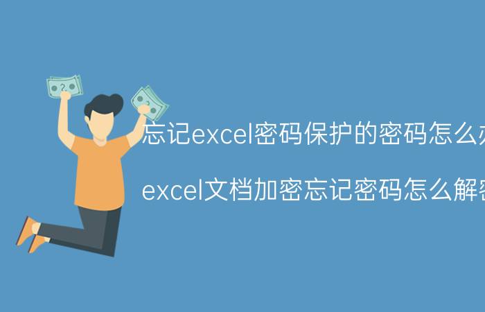 忘记excel密码保护的密码怎么办 excel文档加密忘记密码怎么解密？